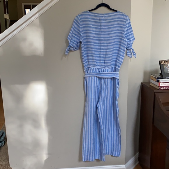 Lauren Ralph Lauren Ansley Striped Linen Jumpsuit. - Picture 10 of 16
